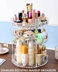 360-Degree Acrylic Rotating Makeup Organizer