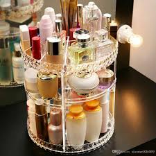 360-Degree Acrylic Rotating Makeup Organizer